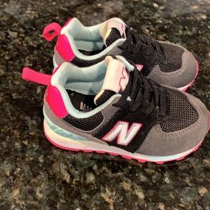Gently used New Balance 574 Toddler Girls Sneakers Size 5